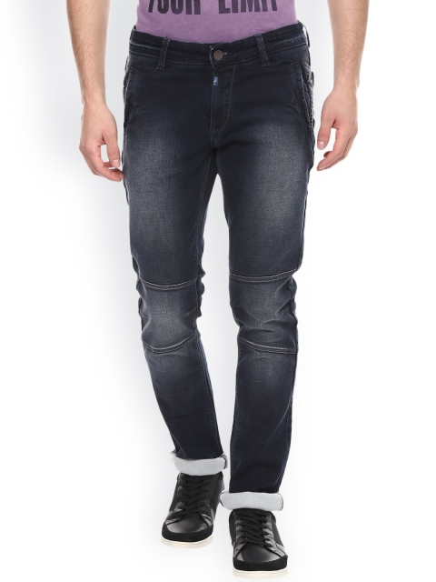 

SPYKAR Men Navy Skinny Fit Low Rise Clean Look Jeans, Navy blue