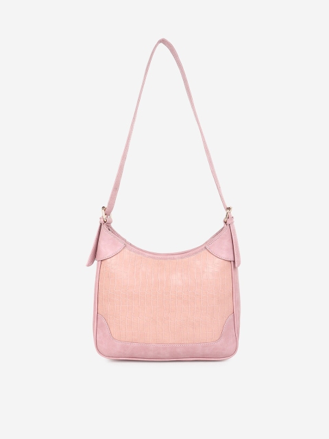 

Stropcarry Pink Colourblocked Half Moon Shoulder Bag