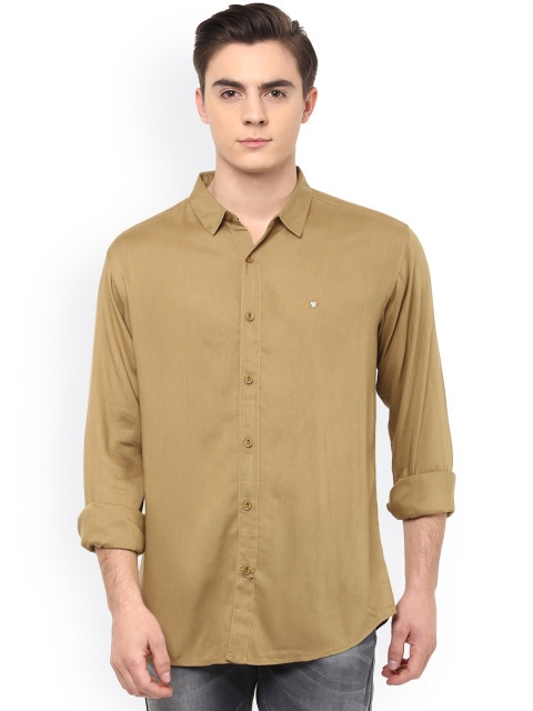

SPYKAR Men Khaki Slim Fit Solid Casual Shirt