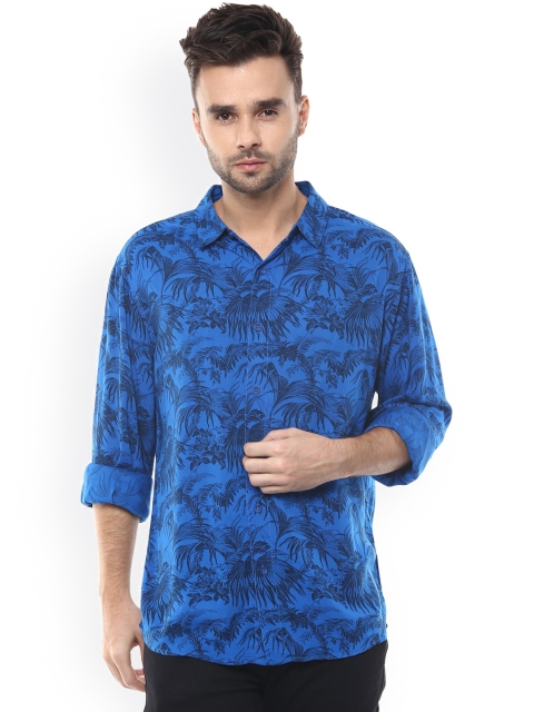 

SPYKAR Blue Printed Slim Fit Casual Shirt