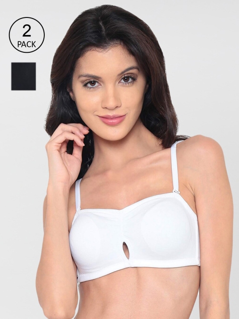 

laavian Black & White Bandeau Bra