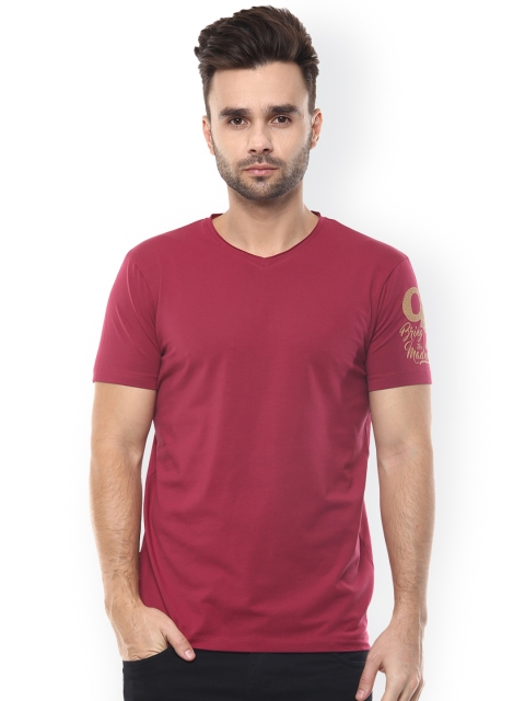 

SPYKAR Maroon Slim Fit T-shirt