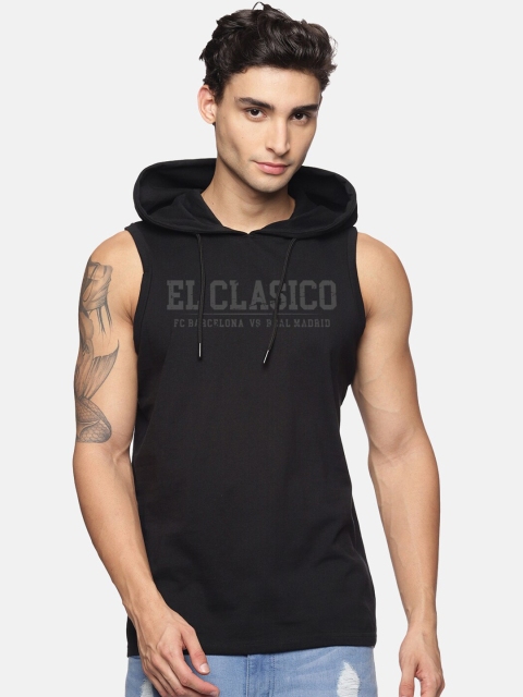 

MASH UNLIMITED Men Black Typography T-shirt