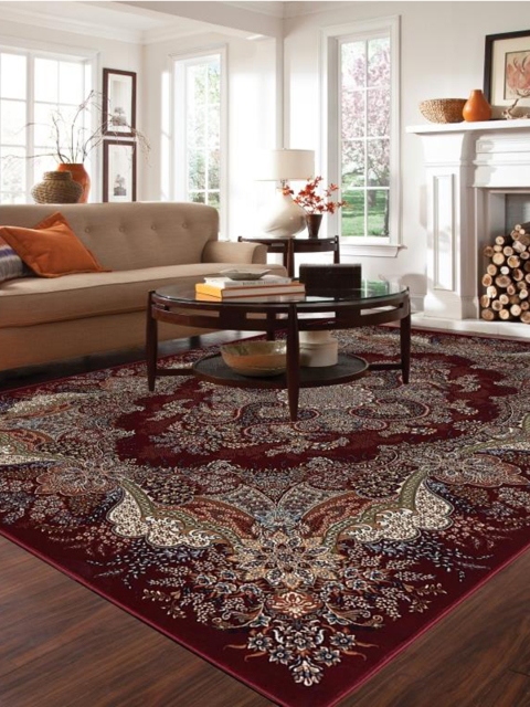 

DDecor Multicolored Ethnic Motifs Traditional Carpet, Multi