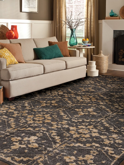 

DDecor Grey & Beige Ethnic Motifs Printed Carpet