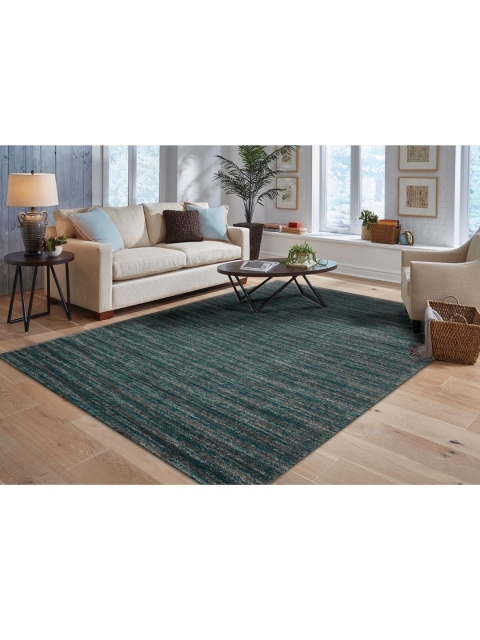 

DDecor Blue Solid Rectangular Carpet