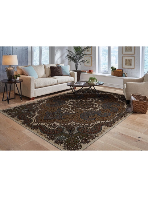 

Ddecor Brown Ethnic Motifs Carpet