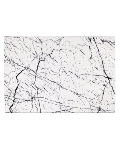 

DDecor White & Black Abstract Printed Carpet