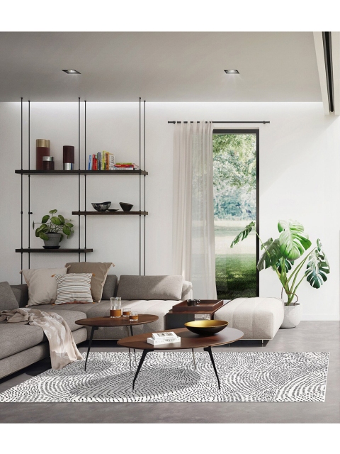 

DDecor Black & White Printed Carpets