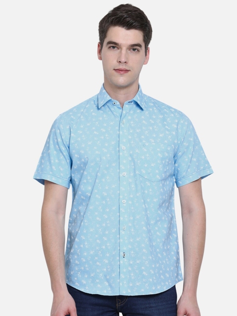 

Greenfibre Men Blue Slim Fit Floral Printed Casual Shirt
