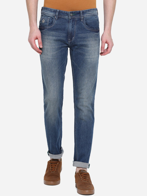 

Greenfibre Men Blue Slim Fit Heavy Fade Stretchable Jeans