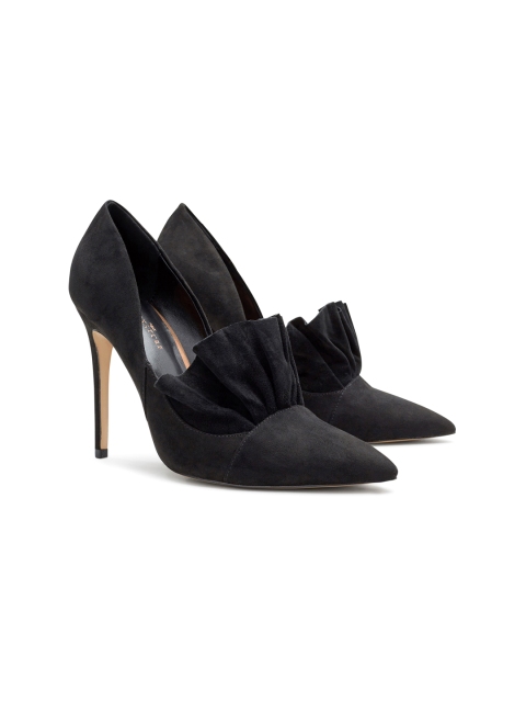 

next Women Black Solid Pumps with Pleats