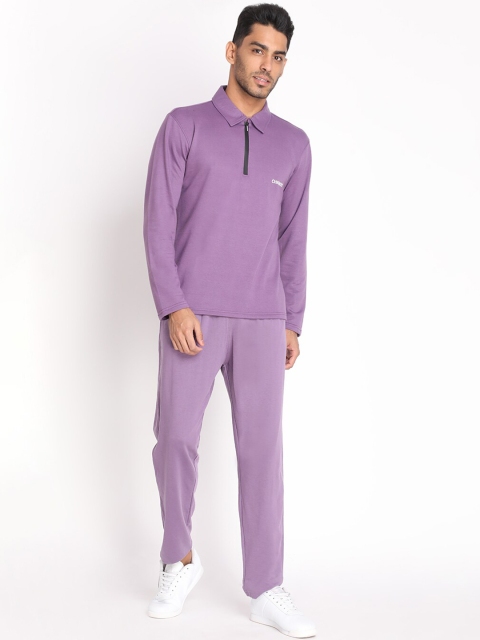 

Chkokko Men Purple Casual Co-Ord Sets