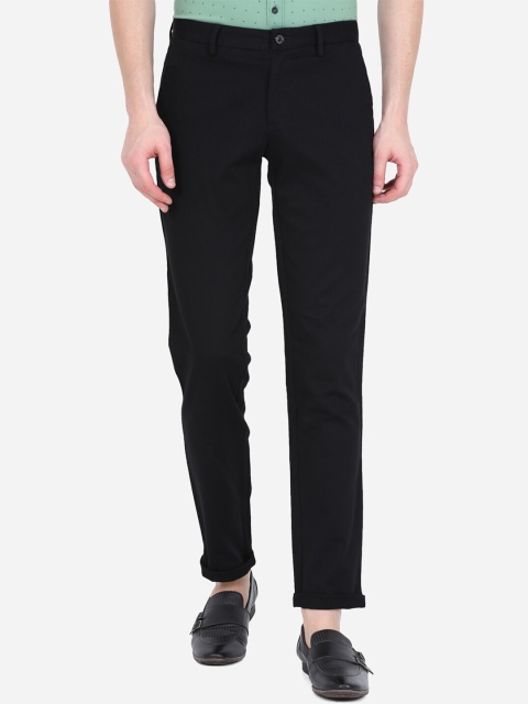 

JADE BLUE Men Black Slim Fit Trousers