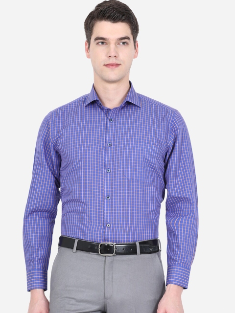 

JADE BLUE Men Blue Checked Formal Shirt