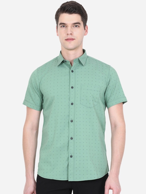 

JADE BLUE Men Green Slim Fit Printed Casual Shirt