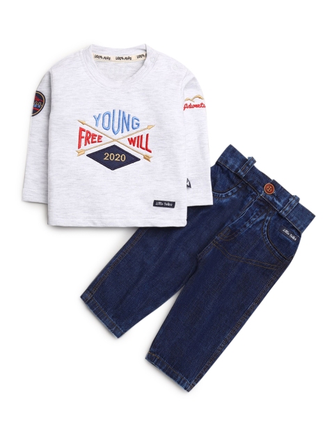 

Hopscotch Boys Grey & Blue T-shirt with Trousers