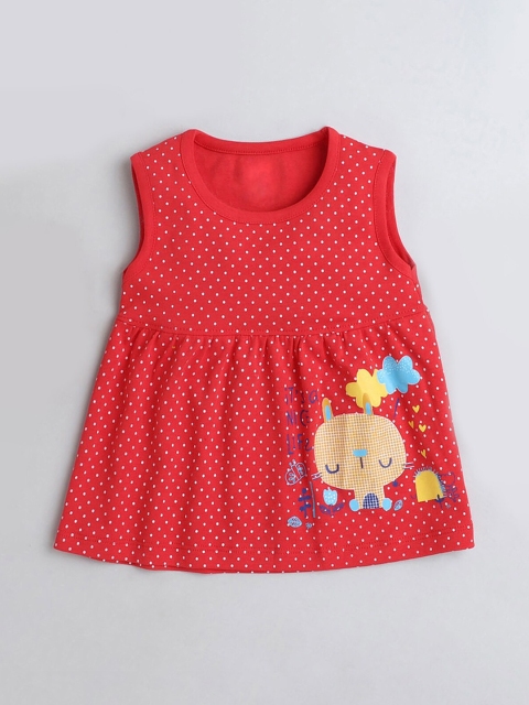 

Hopscotch Red Peplum Dress