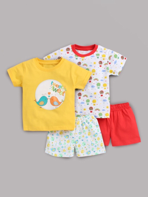 

Hopscotch Boys Red Printed T-shirt with Shorts