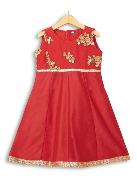 

Hopscotch Red Floral Dress