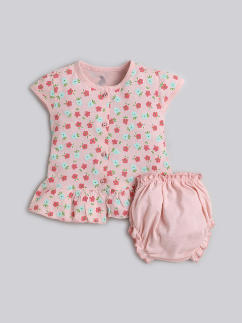 

Hopscotch Girls Pink Printed Top