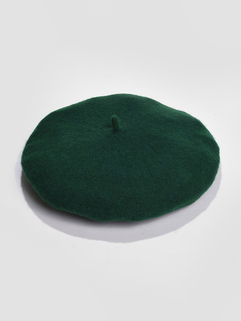

HAUTE SAUCE by Campus Sutra Women Green Solid Vintage French Beret Hat