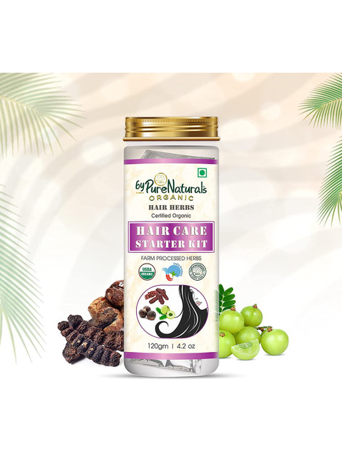 

byPureNaturals 100% Natural Herbal Amla Reetha & Shikakai Hair Care DIY Mask 120 gm, Purple