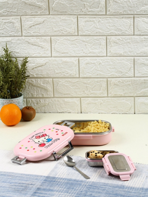 

JAYPEE Unisex Pink & White Printed Lunch Box