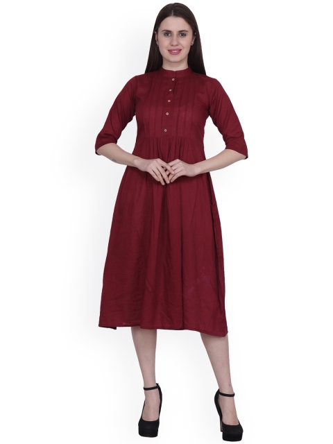

Frempy Women Maroon Kurta