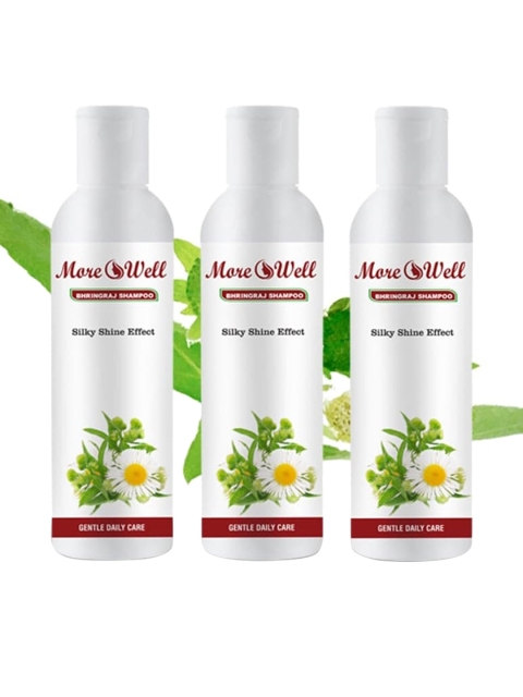 

Morewell Set Of 3 Bhringraj Shampoo 300ml, Brown