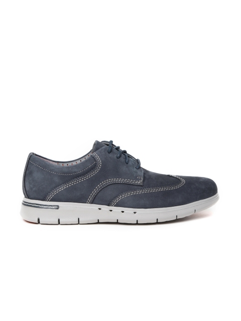 

Clarks Men Blue Nubuck Derbys