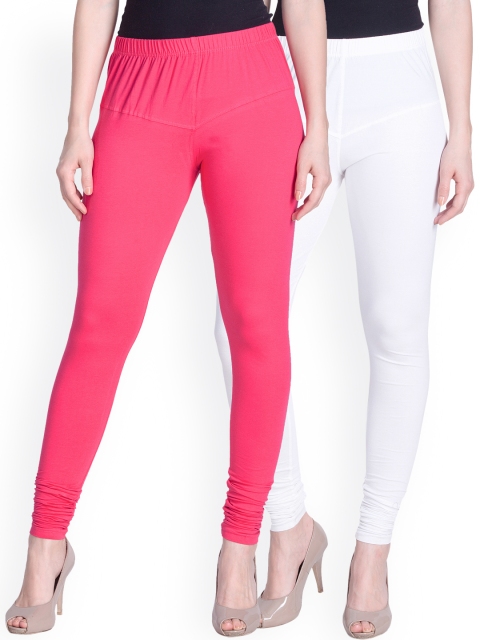 

LYRA SILK Pack of 2 Churidar Leggings, White