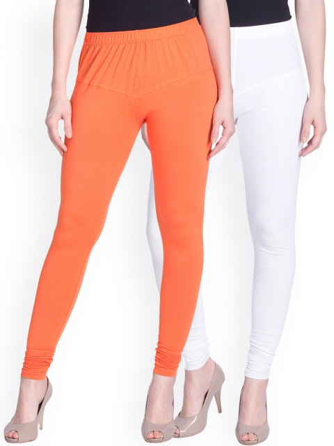 

LYRA SILK Pack of 2 Churidar Leggings, White