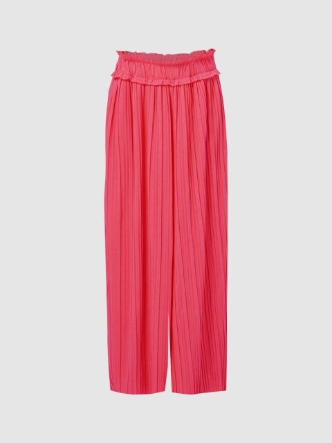 

KIDS ONLY Girls Pink Straight Fit High-Rise Trousers