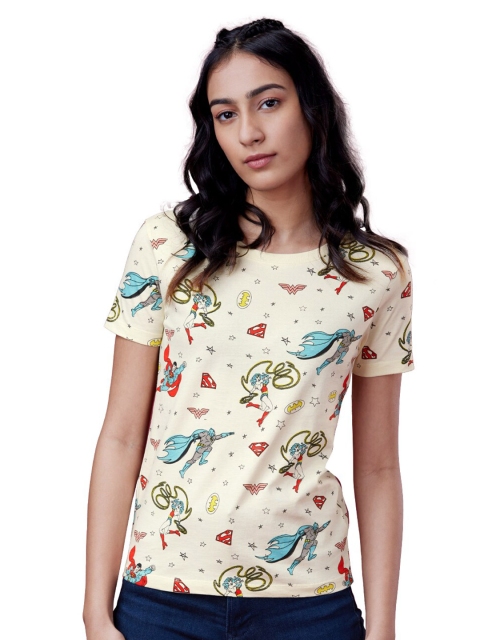 

The Souled Store Women Pink Printed Extended Sleeves T-shirt