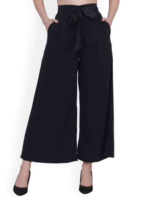 

Frempy Women Black Original Pleated Culottes Trousers