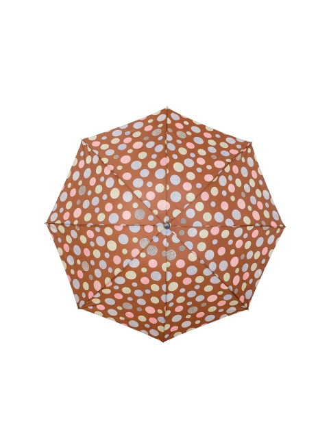 

LOOM LEGACY Unisex Brown & Beige Printed 3 Fold Umbrella