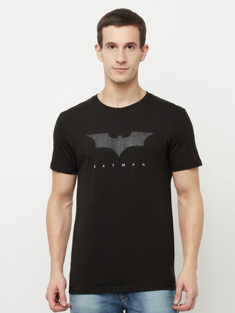 

Octave Men Black & brown Batman Printed Applique T-shirt
