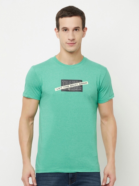 

Octave Men Green Typography Printed Applique T-shirt