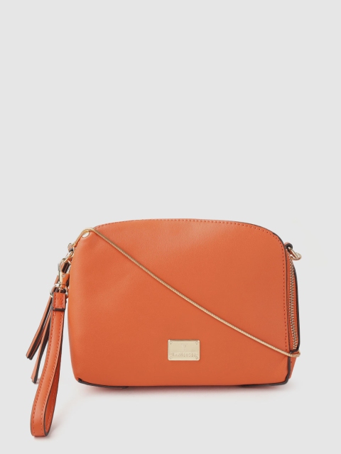 

Van Heusen Women Orange Solid Structured Sling Bag