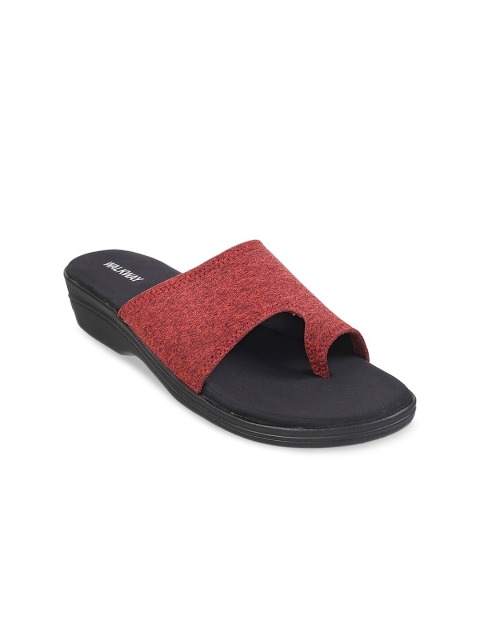 

WALKWAY by Metro Maroon Wedge Mules