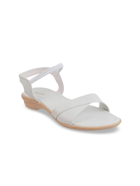 

WALKWAY Women White Open Toe Flats