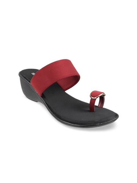 

WALKWAY by Metro Maroon Wedge Sandals