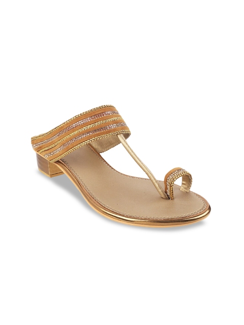 

WALKWAY by Metro Gold-Toned Block Sandals