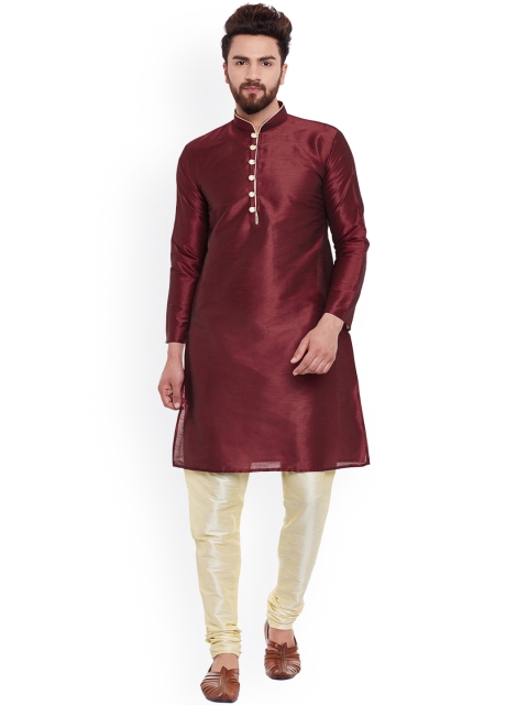 

SOJANYA Maroon & Beige Kurta Pyjama