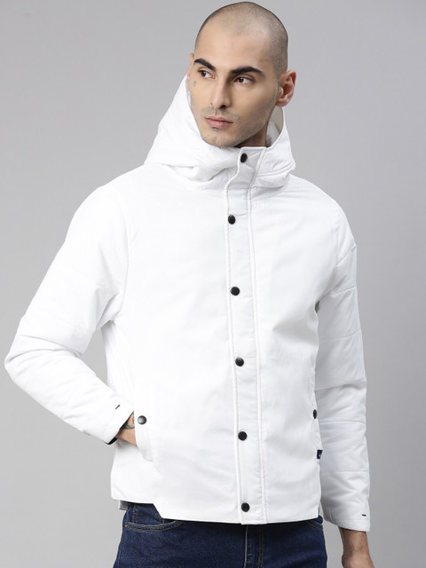 

Breakbounce Men White Padded Jacket