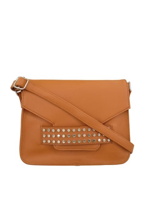 

Toteteca Tan Brown Studded Sling Bag