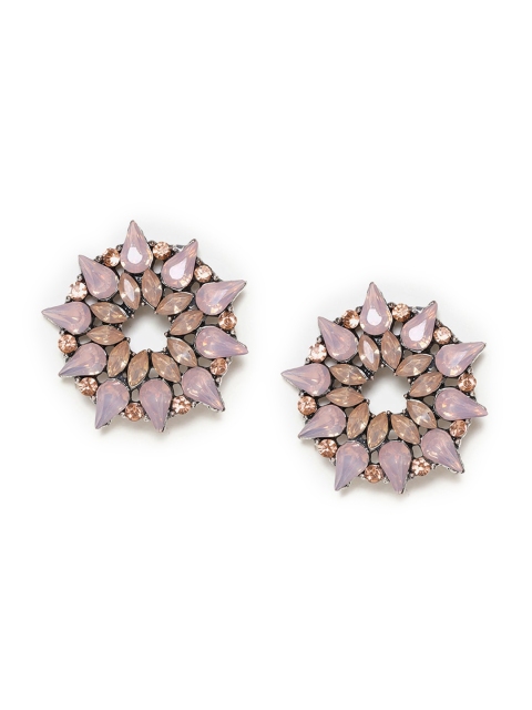 

W Pink Floral Studs Earrings