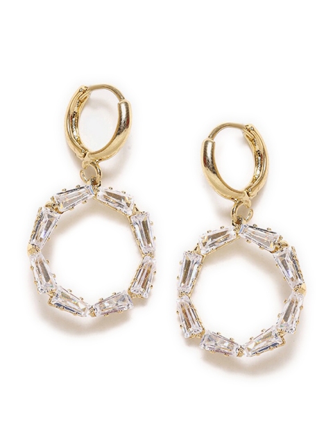 

W Grey Circular Drop Earrings
