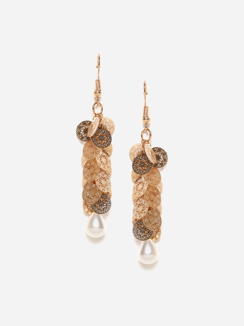 

W White Contemporary Hoop Earrings